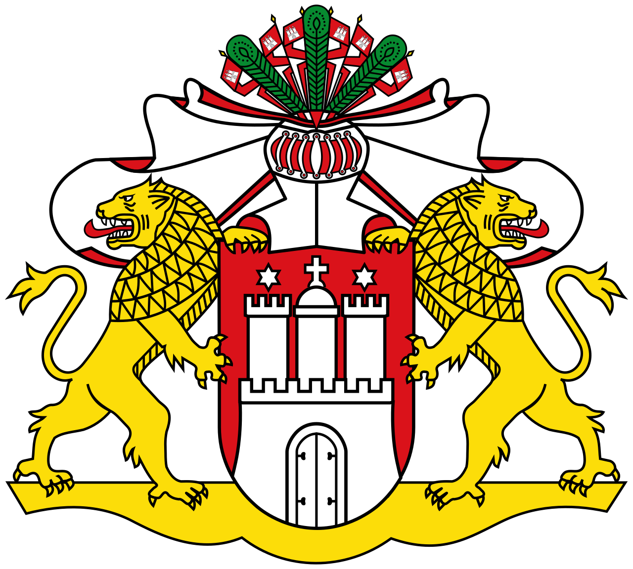 Großes Staatswappen Hamburg